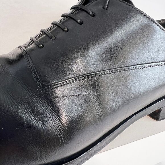 Prada Black Leather Lace Up Square Toe Oxford Shoes Men’s Size 9 2E 2186 Brogue main image 5